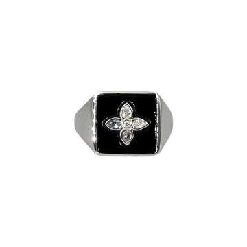 Chevalière Kate en argent laquée black - CABIROL - CABIROL - chevalière