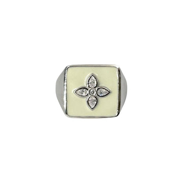 Chevalière Kate en argent laquée ivoire - CABIROL - CABIROL - chevalière
