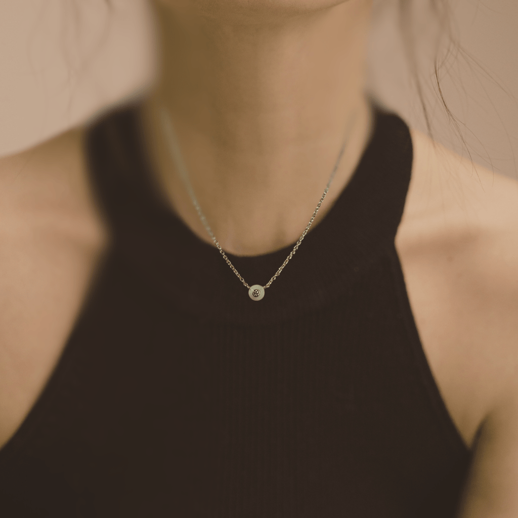 Pendentif Solo laqué ivoire - CABIROL - CABIROL - Colliers